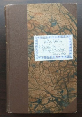 Julien Benda - Sur le Succes de Bergsonisme (1914) foto