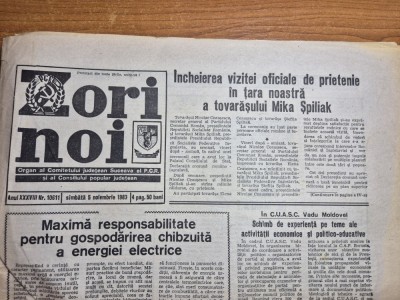 ziarul zori noi 5 noiembrie 1983 foto