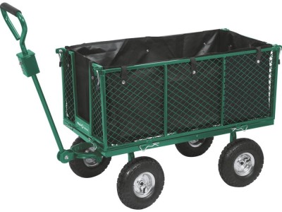 FLO Carucior transport, greutate maxima suportata 300 kg, Otel, Verde foto