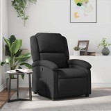 VidaXL Fotoliu rabatabil din piele naturală neagră 371789