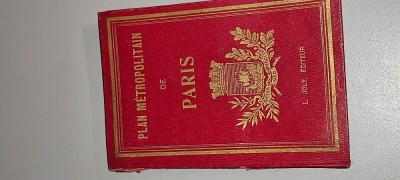 BROSURA HARTA METROPOLITANA A PARISULUI VINTAGE foto