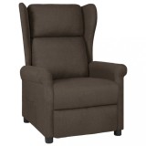 VidaXL Fotoliu rabatabil, maro &icirc;nchis, material textil