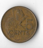 Moneda 5 cents 1976 - Trinidad Tobago, America Centrala si de Sud