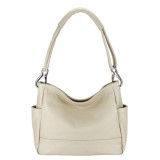 Cumpara ieftin Geanta dama Sofiline piele naturala bej, de mana/umar, casual, 24x29x10 cm, fabricata in Italia