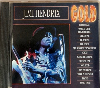 Jimi Hendrix &amp;lrm;&amp;ndash; Gold VG+ / VG+ cd rock clasic psychedelic Gold Olanda 1996 best off foto