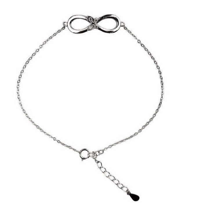 Bratara argint 925, infinit cu fluture