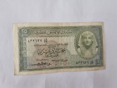 Egipt 25 Piastres 1956 foto