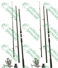 Set 2 lansete DMT CARP PLUS 3.0m cu mulinete DM 8000 LONG CAST foto