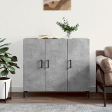 vidaXL Servantă, gri beton, 90x34x80 cm, lemn compozit