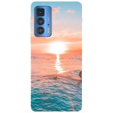 Husa compatibila cu Motorola Edge 20 Lite model Surfing at sunset, Silicon, TPU, Viceversa, Transparent, Carcasa