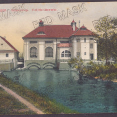 1788 - REGHIN, Mures, Uzina Electrica, Romania - old postcard - used - 1915