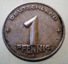 1.961 GERMANIA RDG DDR 1 PFENNIG 1953 E MULDENH&Uuml;TTEN, Europa, Aluminiu