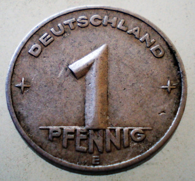 1.961 GERMANIA RDG DDR 1 PFENNIG 1953 E MULDENH&amp;Uuml;TTEN foto