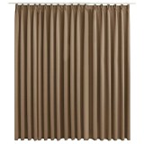 Draperie opaca, gri taupe, 290 x 245 cm, cu carlige