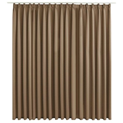 Draperie opaca, gri taupe, 290 x 245 cm, cu carlige foto