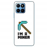Husa compatibila cu Honor 70 Lite Silicon Gel Tpu Model Minecraft Miner