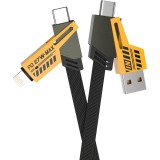 Cumpara ieftin Cablu Multifunctional 4 in 1 Incarcare Transfer Date Usb C Lightning Adaptor Rezistent Fast Charging