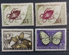 Romania 1956 - Insecte daunatoare MNH foto