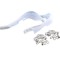 Set protectii maini (hand guard) enduro cu insertie aluminiu &ndash; culoare: alb