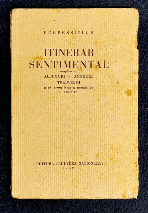 Itinerar sentimental - Perpesicius 1932