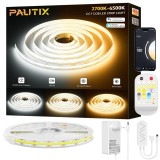 Cumpara ieftin Banda LED COB Smart WiFi PAUTIX, 5M, CCT 2700K-6500K, 24V, Reglabila, Compatibila Alexa si Google Assistant