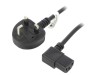 Cablu alimentare Goobay negru 2m 10A H05VV-F, 3 poli, mufa UK BS 1363 - IEC C13 90

