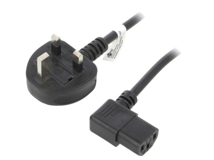 Cablu alimentare negru 2m 10A