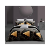 Cumpara ieftin Lenjerie de Pat cu elastic 4 piese pat dublu, Bumbac Satinat - LIM105