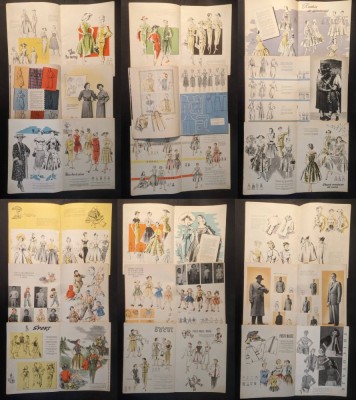 anii 1950 Rare, 3x REVISTE vechi de MODA, Romanesti RPR / Jurnal Design Vestimentar Haine Imbracaminte Tipar 92 pag Format foarte mare 33x24cm Romania foto