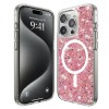 Husa MagSafe pentru Apple iPhone 15 Pro Max, Techsuit, Sparkly Glitter, Roz