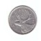 Moneda Canada 25 cents/centi 1984, stare buna, curata