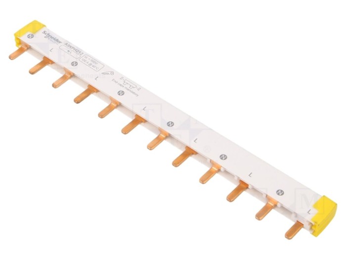 Bară colectoare 2 poli 100A, 12 module