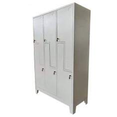 Vestiar metalic Premium cu picioare 6 usi Z (3x2) 1200x500x1920 mm (LxlxH), Neasamblat, PLUS