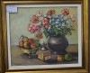Tablou Th. Vescu - Natură Statică cu R&acirc;șniță, 54x64cm, Pictură Rom&acirc;nească, ART