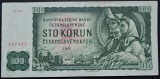 Bancnota 100 KORUN / COROANE - RS CEHOSLOVACIA, anul 1961 * Cod 24