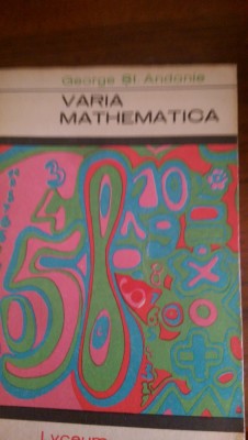 Varia Mathematica George St. Andonie 1969 foto