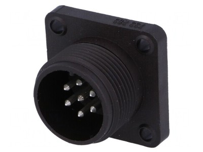 Conector Circular Soclu IP67 7 PIN Argintat foto