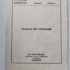 Manual Utilizare TV Color Samsung, Ana Electronic, Romania anii 90