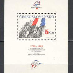 Cehoslovacia.1989 200 ani Revolutia Franceza-Bl. XC.595