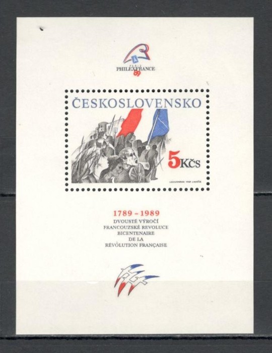 Cehoslovacia.1989 200 ani Revolutia Franceza-Bl. XC.595