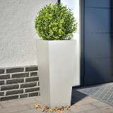 VidaXL Jardiniere grădină, 2 buc., 35x35x75 cm, oțel inoxidabil 851089
