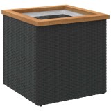 Cumpara ieftin Jardiniera, negru, 40x40x40 cm, poliratan
