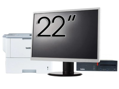 Pachet Calculator Second Hand LENOVO M700 SFF, Intel Core i7-6700 3.40GHz, 8GB DDR4, 256GB SSD + Monitor 22&amp;amp;quot; &amp;amp; Imprimanta Brother HL-L6300DW NewT foto