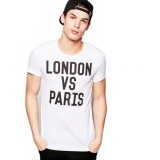 Tricou alb barbati - London vs Paris - XL