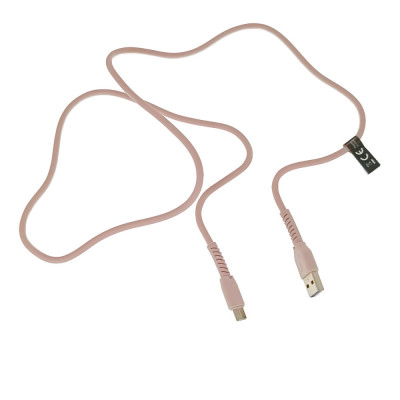 Cablu cu conectori USB-A tata la USB-C tata, Maxlife 75816, incarcare, transfer date, 3A, lungime 100cm, roz foto