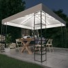 Gossi pavilion de gradina cu siruri de lumini led, alb, 3x3 m