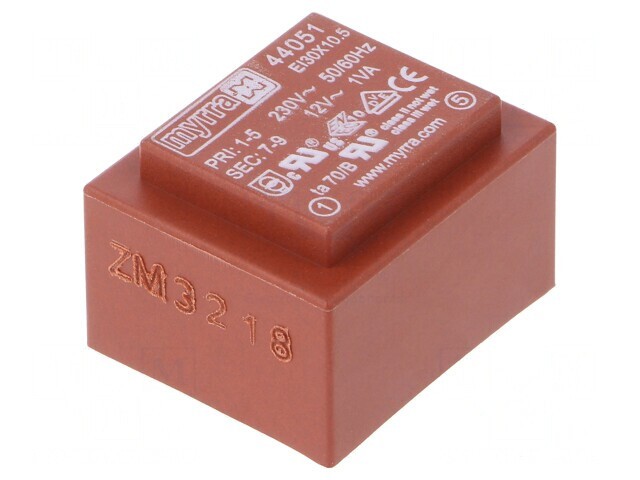 Transformator &Icirc;ncapsulat 1VA 230V-12V PCB