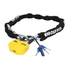 Antifurt/blocator lant cu alarma Oxford Boss 1.5m, negru