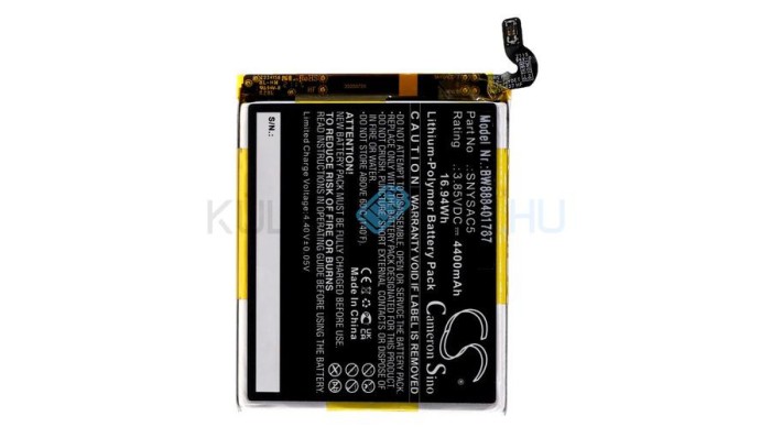 Baterie de telefon mobil VHBW Sony SNYSAC5 - 4400mAh, 3.85V, Li-polymer