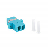 Adaptor retea fibra optica cu conectori LC UPC, Lanberg 43375, MM DUPLEX OM3, turcoaz